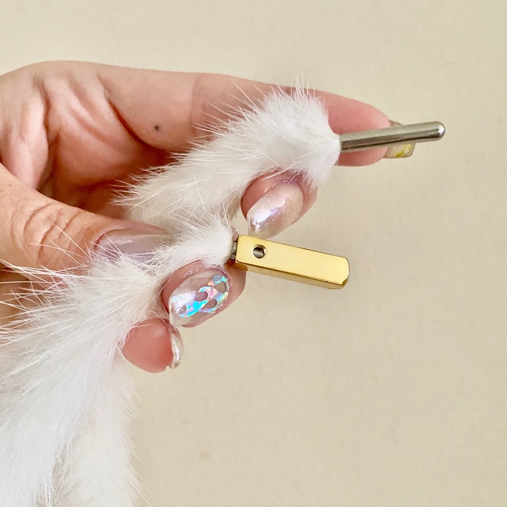 Reclaimed 100% Mink Fuzzy Fur Custom Shoelaces